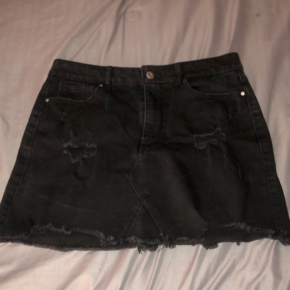black denim skirt